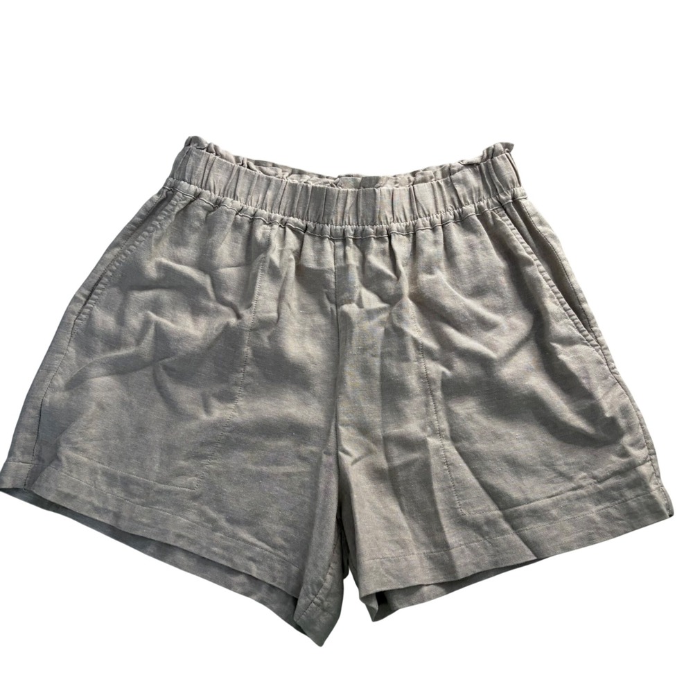 Rails Leighton Wheat Linen Blend Paperbag High Waist Shorts Beige Tan Small Boho